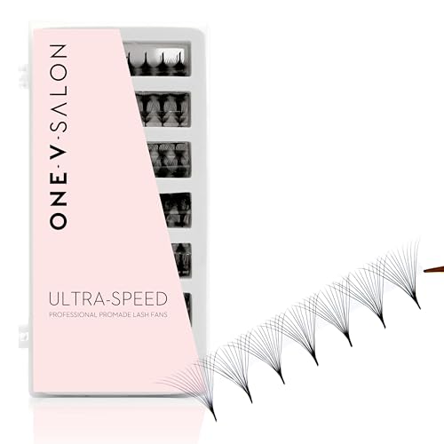 One V Salon Pro 14D Ultra-Speed Promade Fans,1000 Premade Extreme Mega Volume Lash Fans | C Curl | 0.05 | 9?15 mm Mixed Lengths | Thin Base, Fast Application Eyelash Extensions(Ultra 14D-0.05-C Curl)