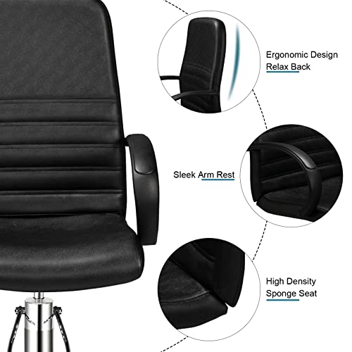 OmySalon Hydraulic Pedicure Chair with Foot Bath & Technician Stool