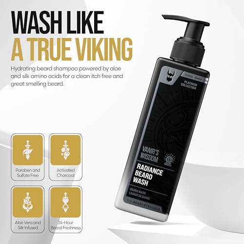 The Beard Struggle Radiance Beard Wash ? Platinum Collection, Vanir¡¯s Wisdom ? Cleanse, Nourish & Soften ? Beard Cleanser for Men (8 fl oz)