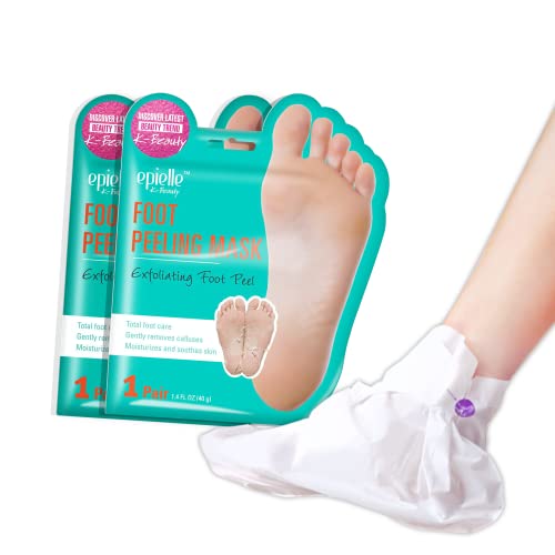 Epielle Exfoliating Foot Peel Mask - 2 Pairs for Cracked Heels & Calluses