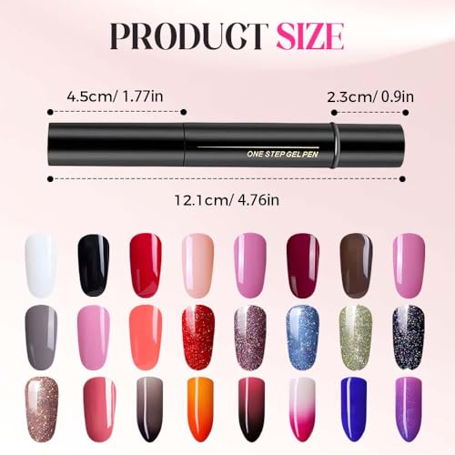 Mintiml 3-in-1 Gel Nail Polish Pen Set - Fast-Drying DIY Nail Art