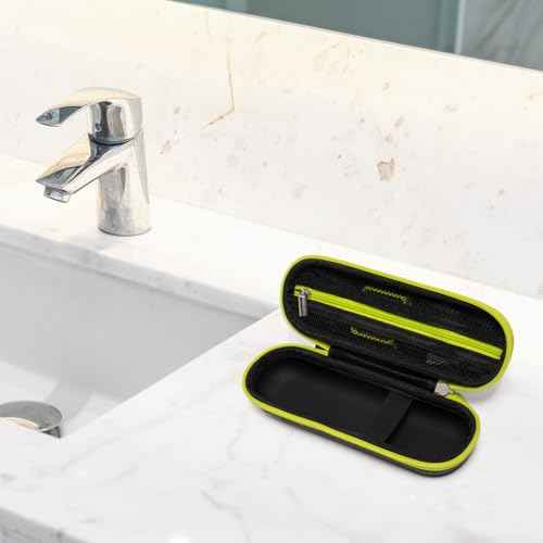 Nincha Compact Travel Trimmer Case for Philips Hybrid Electric Trimmer and Shaver, Face + Body Groomer QP2724/90, QP2834/70, QP1924/70, QP6531/70, QP4631/90, Hard Carrying Case, Limegreen&Black