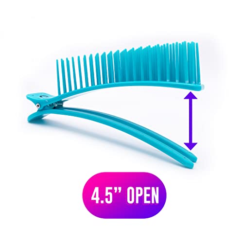 Colortrak Hair Sectioning Grip Clips (2 Pack) for Efficient Coloring, Cutting, and Styling - Brush-Like Top, Sectioning Bottom