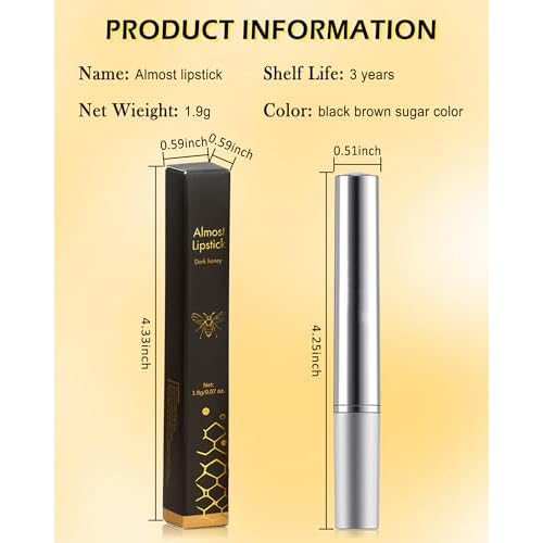 Tinted Lip Balm-2Pcs Hydrating Black Brown Lip Tint Moisturizer, Honey Sugar Yummy Lip Care Balm for Dry Lip, Moisturizing Sheer Lip Gloss Lip Treatment, Christmas Lip Makeup Gift for Women Girl