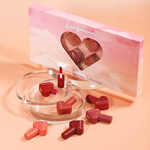 12 Colors Sweet Heart Velvet Matte Liquid Waterproof Long-Lasting Lipstick Set