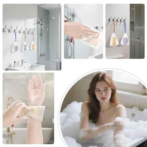 10PCS Mesh Soap Bag, Exfoliating Soap Saver Pouch, Foam Net Soap Saver, Soap Bag Soft for Shower with Drawstring