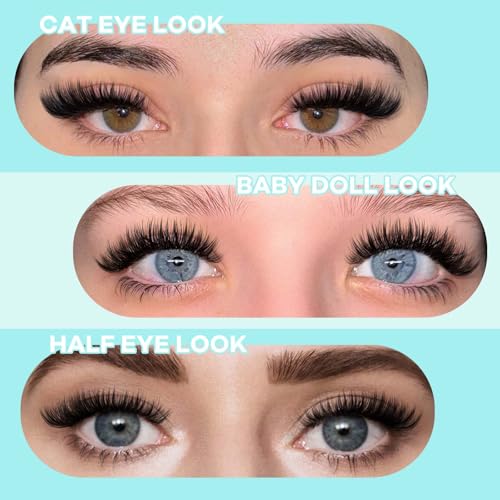 30D+40D Lash Extension Kit 10-18mm Clusters with Bond, Seal & Remover