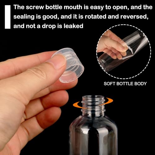 100 Pack 4 oz Plastic Squeeze Bottles with Top Flip Caps, Clear, BPA-Free, Travel-Friendly, Reusable, 120ml Capacity, Ideal for Travel, Personal Care, Sample Bottles