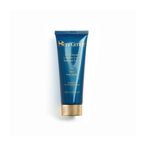 SeneGence 3 in 1 Cleanser for Dry Skin, 4 Fl Oz, Hydrating, Exfoliating, and Toning Cleanser with Blue Seaweed Extract and Yarrow Extract for Smooth, Nourished Skin