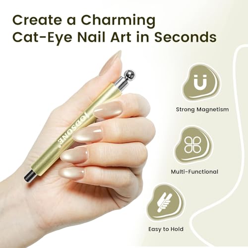 JODSONE 3-in-1 Cat Eye Magnet Nail Art Tool for Gel Polish