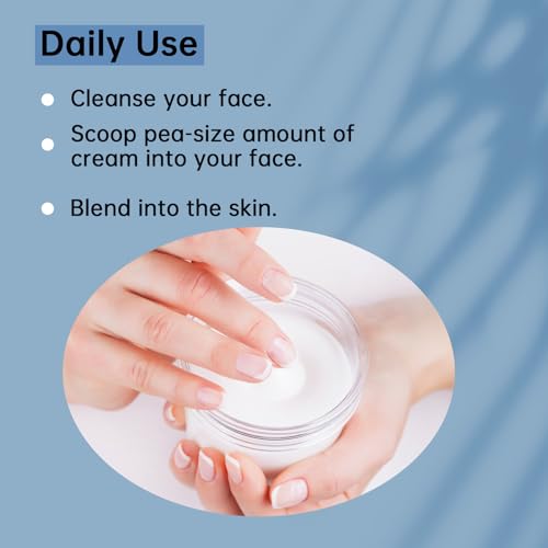 MIZEEYE Hyaluronic Acid Moisturizer For Face, 3.52 oz / 100ML Hyaluronic Acid Cream For Dry & Sensitive Skin, Moisturizing Face Cream For Daily.