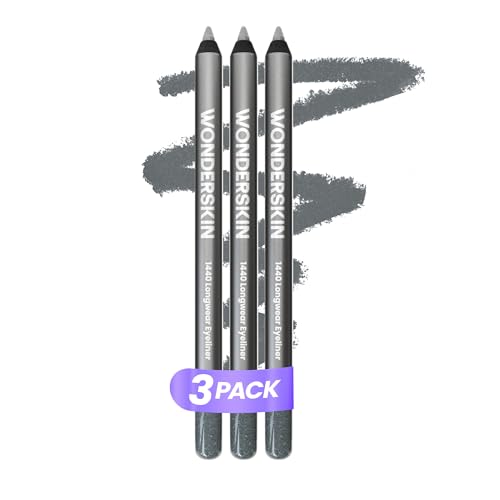 Wonderskin 1440 Waterproof Blue Glitter Eyeliner Pencil 3-Pack