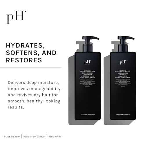 pH PURE HAIR Deep Moisture Shampoo & Conditioner Set - Moisturizing Formula For Dry Damaged Hair - Enriched with Kokum Nut Butter and Rose Extract 33.8 Oz (Pack of 2)