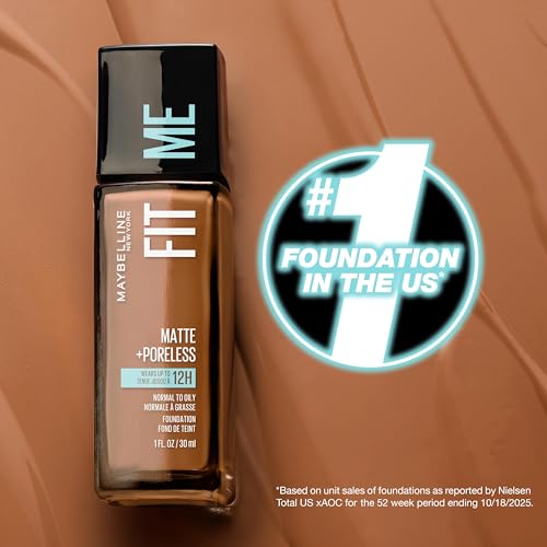 Maybelline Fit Me Matte + Poreless Liquid Foundation Natural Beige 1 Fl Oz