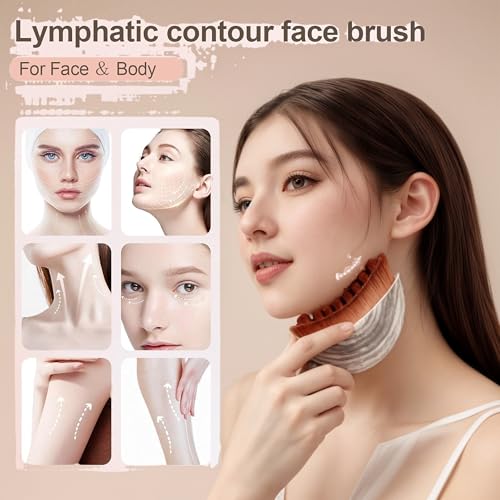 Lymphatic Drainage Face Brush - 2-in-1 Massager with Case