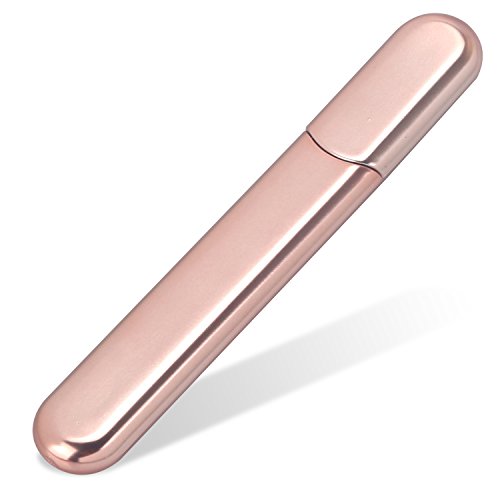 MiDenso Premium Glass Nail File Apricot - 5.5 Inch Nano Technology Manicure Tool