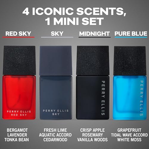 Perry Ellis Men's Mini Cologne Gift Set 4-Pack .25oz