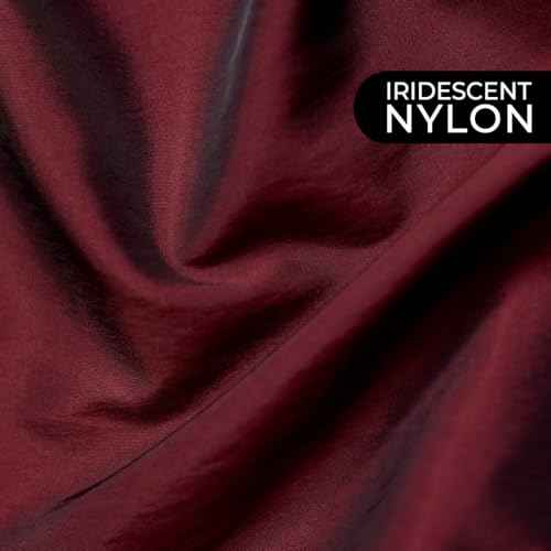 Betty Dain Professional Zip Front Salon Stylist Vest, V-Neck, Iridescent Fabric, Adjustable Belt, Two Lower Pockets with Zippered Bottoms, Lightweight, Machine Washable Nylon, Burgundy, 2XL