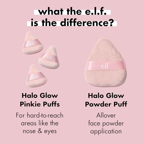 e.l.f. Halo Glow Pinkie Puffs - Set of 3 Mini Powder Puffs