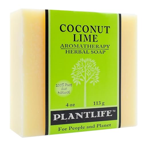 Plantlife Coconut Lime Bar Soap - Moisturizing and Soothing Soap for Your Skin - Hand Crafted Using Plant-Based Ingredients - Made in California 4oz Bar