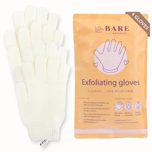 Bare Botanics Exfoliating Shower Gloves + Bergamot Mint Body Salt Scrub