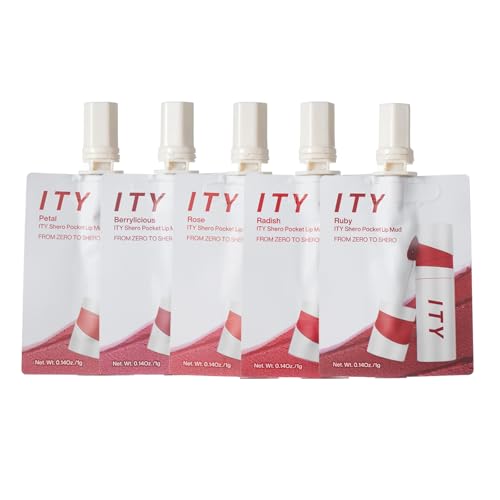 ITY Velvet Mousse Lip Clay 5-Color Sample Set, 1g Each