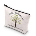 TSOTMO Funny Genealogist Gift I Collect Dead Relatives And The Occasional Live Cousin Zipper Pouch Makeup Bag (Relatives cousin)