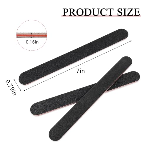 10 Pack Double Sided Nail Files 100/180 Grit Emery Boards for Manicure & Pedicure