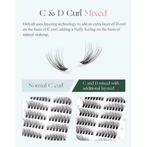 Lash Clusters Eyelash Extension Pre-styled Natural Lashes Clusters C Curl Eyelash Clusters Wispy Lash Clusters Individual Lashes DIY Lash Extensions N02