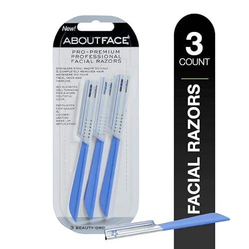 Kai Beauty 3 Pack Pro-Premium Facial Razors for Hair Removal & Dermaplaning