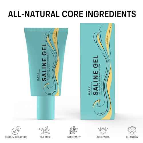 Base Labs Saline Gel 1.5oz ? Piercing Aftercare & Piercing Bump Solution ? Nose, Ear & Belly Button Piercing Care ? Hydrating Gel for Piercings, Burns & Irritations ? Aloe Vera, Tea Tree & Sea Salt