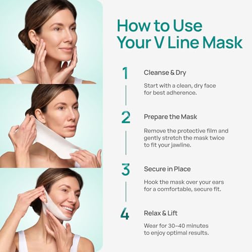 PLANTIFIQUE V-Line Chin Lifting Mask, 5 Pack