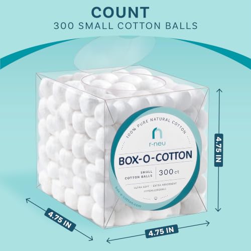 300 Count Small Cotton Balls - Soft, Absorbent & Versatile