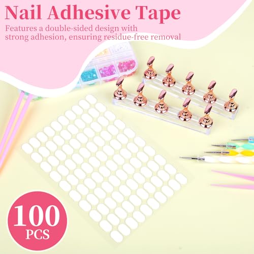 25-Piece Nail Art Tools Set with Brushes, Dotting Tools & Stands
