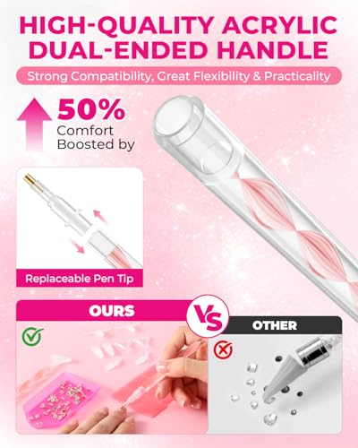 Rhinestone Picker Tool Kit - 2 Pens, 12 Tips & Storage