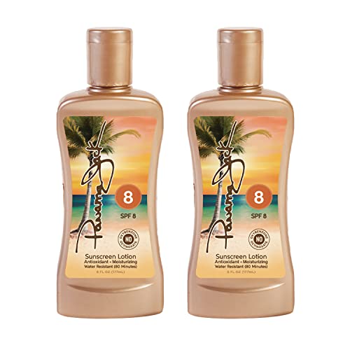 Panama Jack Sunscreen Tanning Lotion - SPF 8, PABA, Paraben, Gluten & Cruelty Free, Antioxidant Moisturizing Formula, 6 FL OZ (Pack of 6)