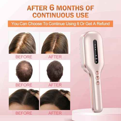 Laser Therapy Hair Growth Comb,FDA Cleared Laser Hair Growth Device Red Light Electric Scalp Massager, promote hair growth in women and men,Red Blue Light