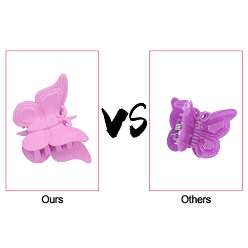 EAONE Matte Butterfly Hair Clips Set of 50 - Mini Claw Clips