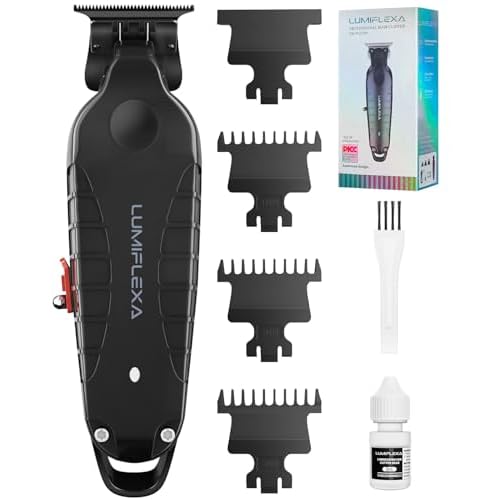 Professional Hair/Beard Trimmer for Men, USB-C Rechargeable Hair Trimmer for Men with Stainless Steel Blades, Zero Gapped Hair Clippers for Barber, Cordless Rechargeable Hair Clippers