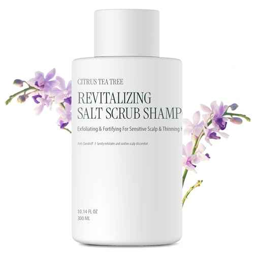 CURLYSHYLL Revitalizing Salt Scrub Shampoo | Exfoliating & Clarifying Scalp Treatment | Dual Salt Formula | Scalp Care for Thinning Hair | 300ml