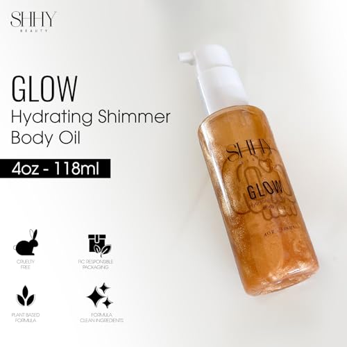 GLOW Hydrating Shimmer Body Oil for Radiant Skin, Shimmer and hydration for all day Glow.