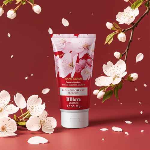 Hand Cream Moisturizing Luxury Set - 3PCS x 2.5oz Japanese Cherry Blossom Lotion. Nourishes Dry Hands, Travel-Sized