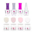 Revel Nail Dip Powder Starter Kit - 4-Color French Manicure Set with Liquids