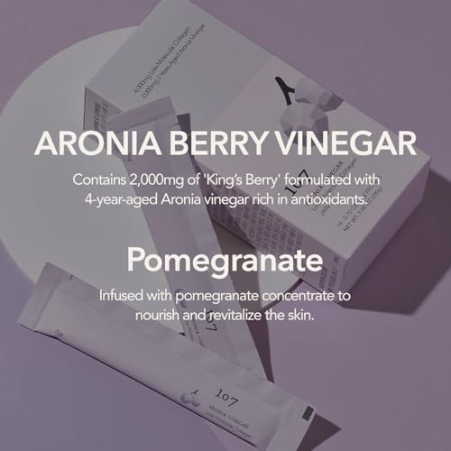 107 Aronia Vinegar Collagen Jelly Sticks - 20g x 14 Pouches
