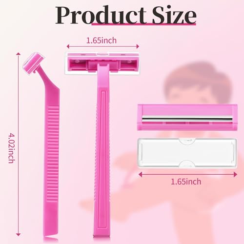 30 Count Women's Disposable Razors, Twin Blade Shaving Razor Pink Stainless Steel Women's Disposable Razors for Men Women Camping Traveling Home