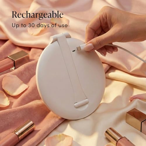 Fancii Abigail 8" LED Makeup Mirror, Rechargeable Travel Vanity