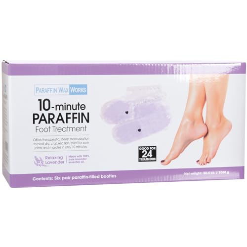 Paraffin Wax Works 10-Minute Lavender Paraffin Foot Booties - 6 Pairs