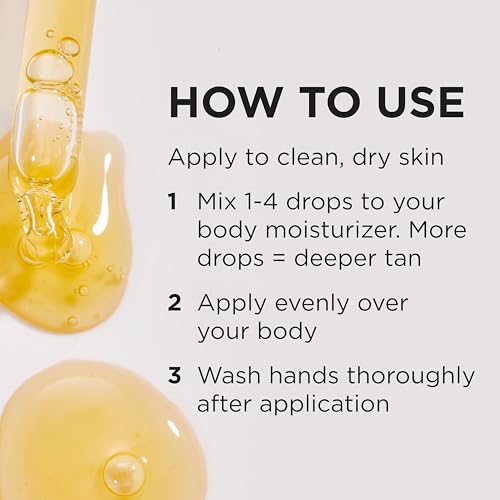 TAN-LUXE THE BODY Self Tan Drops, Add Tanning Drops to Skin Care for Custom Body Tan