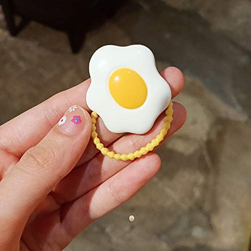 Egg Hair Clips Pin Girls Poached Egg Hairpins Fried Egg Hairclips Hair Tie BBG13 (4 Pcs-D)