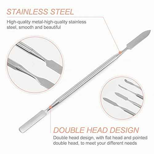 4Pcs Stainless Steel Depotting Spatula Makeup Spatula Tool Make Up Accessories for Makeup Cosmetics Mixing